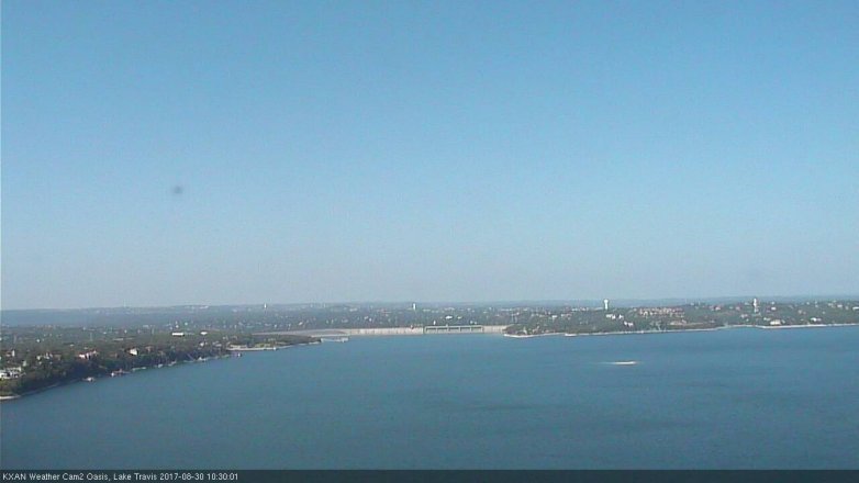 Lake Travis webcam, August 30, 2017 9:50 AM CT