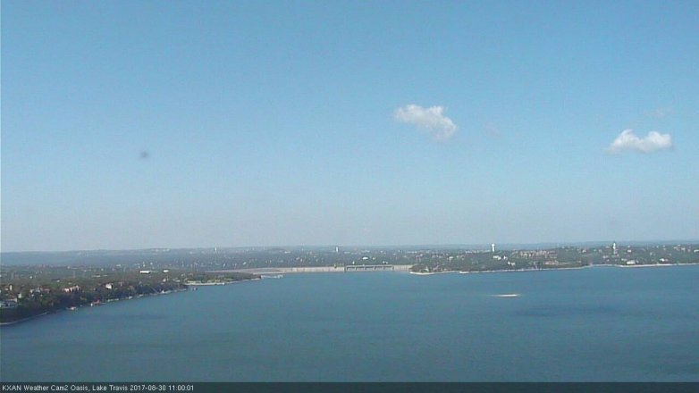 Lake Travis webcam, August 30, 2017 10:05 AM CT