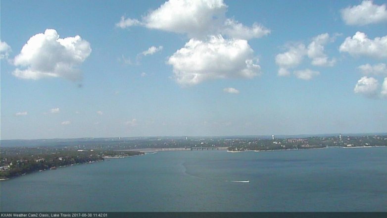 Lake Travis webcam, August 30, 2017 10:45 AM CT