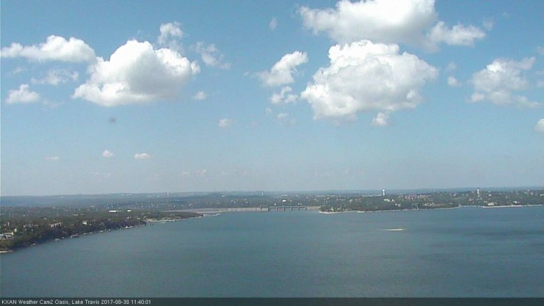 Lake Travis webcam, August 30, 2017 10:50 AM CT