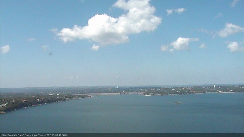 Lake Travis webcam, August 30, 2017 11:00 AM CT