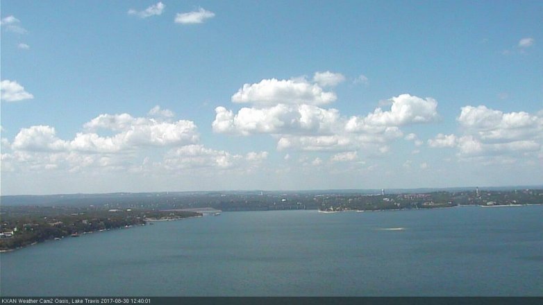 Lake Travis webcam, August 30, 2017 12:05 PM CT