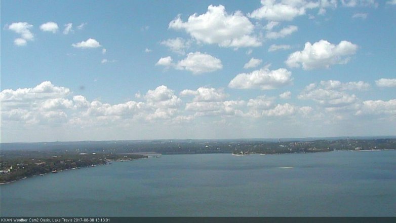 Lake Travis webcam, August 30, 2017 12:25 PM CT