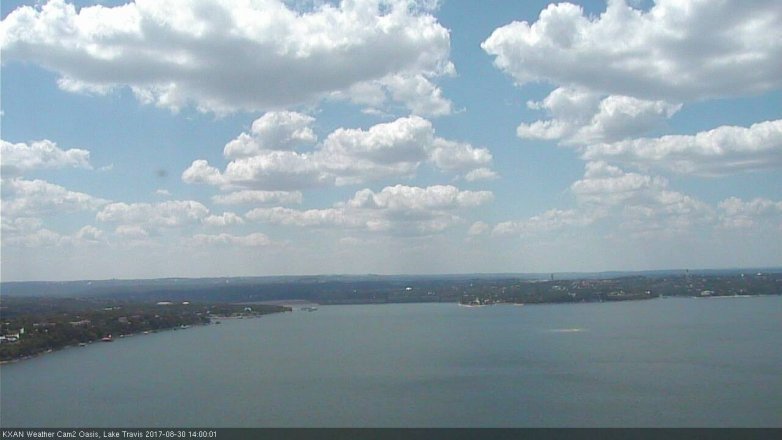 Lake Travis webcam, August 30, 2017 1:25 PM CT