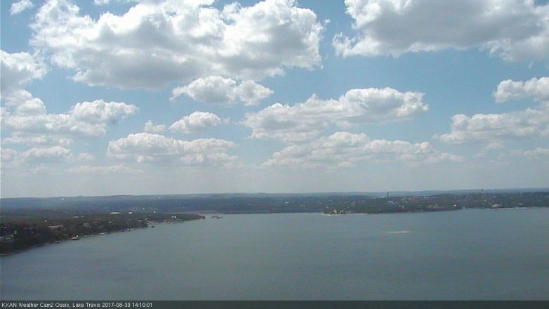 Lake Travis webcam, August 30, 2017 1:30 PM CT