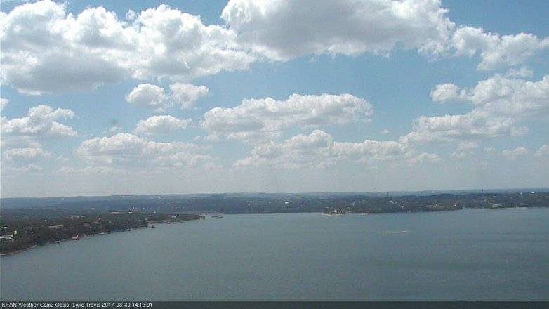 Lake Travis webcam, August 30, 2017 1:35 PM CT