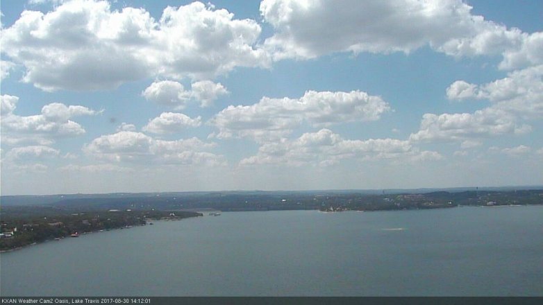 Lake Travis webcam, August 30, 2017 1:40 PM CT