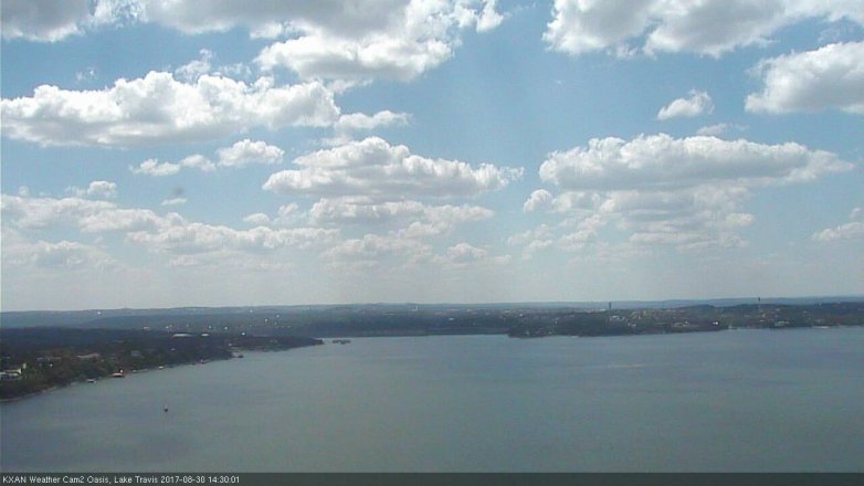 Lake Travis webcam, August 30, 2017 1:45 PM CT