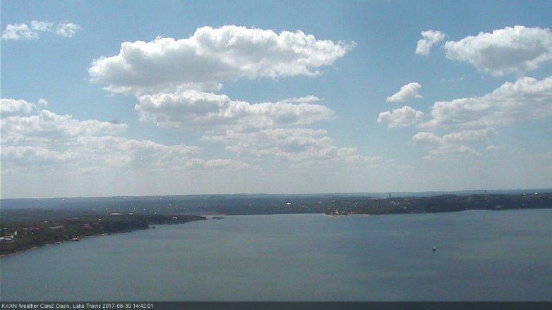 Lake Travis webcam, August 30, 2017 1:55 PM CT