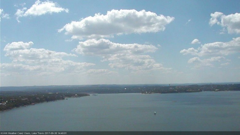 Lake Travis webcam, August 30, 2017 2:00 PM CT