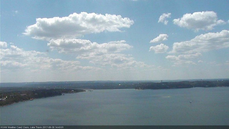 Lake Travis webcam, August 30, 2017 2:15 PM CT