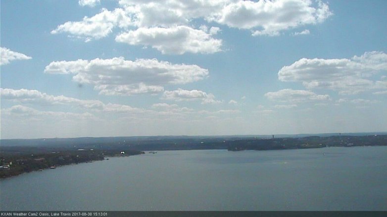 Lake Travis webcam, August 30, 2017 2:25 PM CT