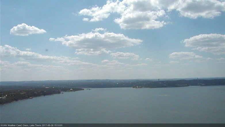 Lake Travis webcam, August 30, 2017 2:30 PM CT