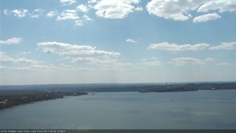 Lake Travis webcam, August 30, 2017 2:50 PM CT