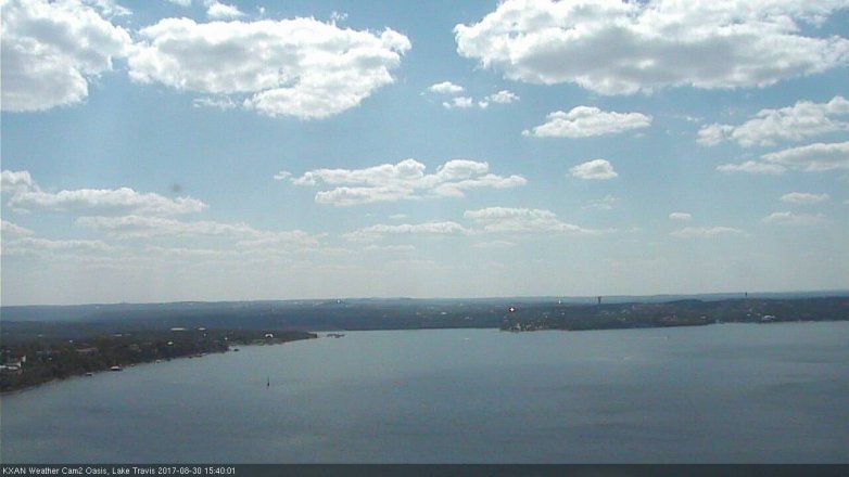 Lake Travis webcam, August 30, 2017 3:00 PM CT
