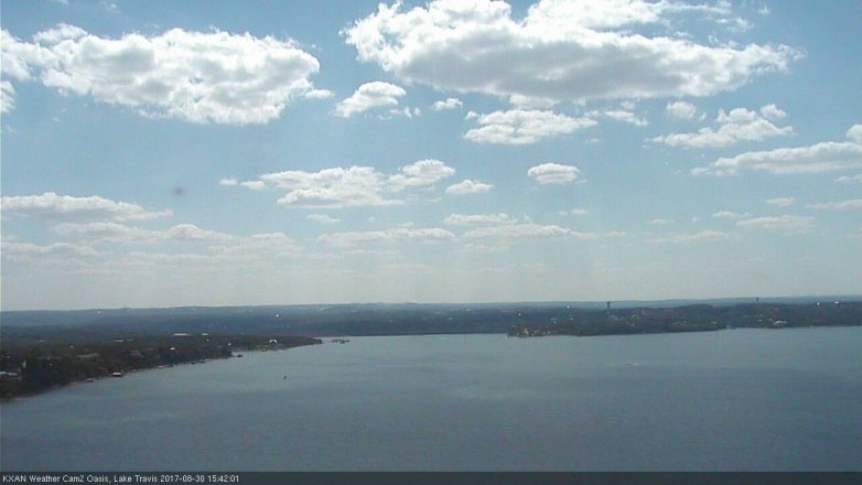Lake Travis webcam, August 30, 2017 3:10 PM CT