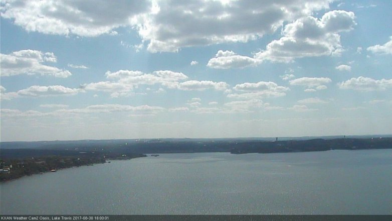 Lake Travis webcam, August 30, 2017 3:30 PM CT