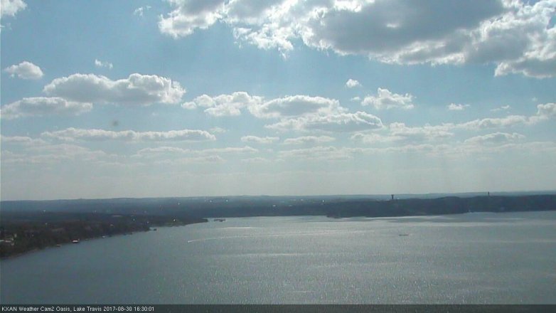 Lake Travis webcam, August 30, 2017 3:35 PM CT