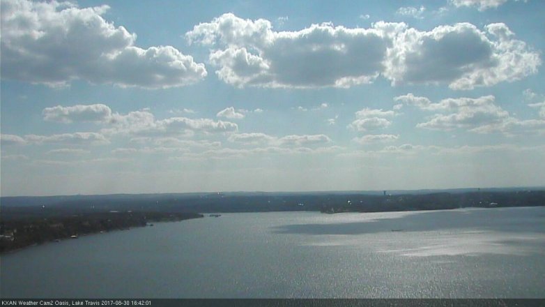 Lake Travis webcam, August 30, 2017 3:45 PM CT