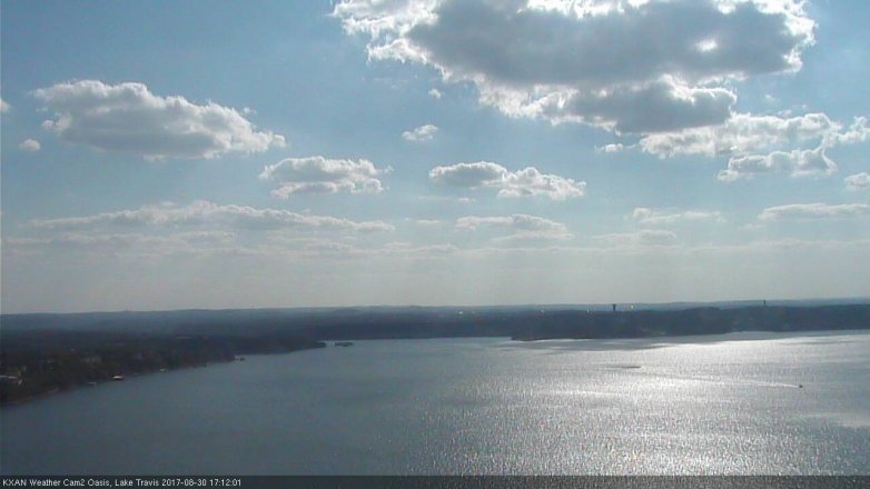 Lake Travis webcam, August 30, 2017 4:15 PM CT