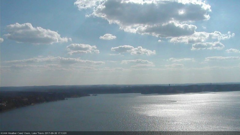 Lake Travis webcam, August 30, 2017 4:40 PM CT