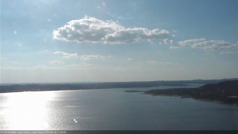 Lake Travis webcam, August 30, 2017 4:50 PM CT