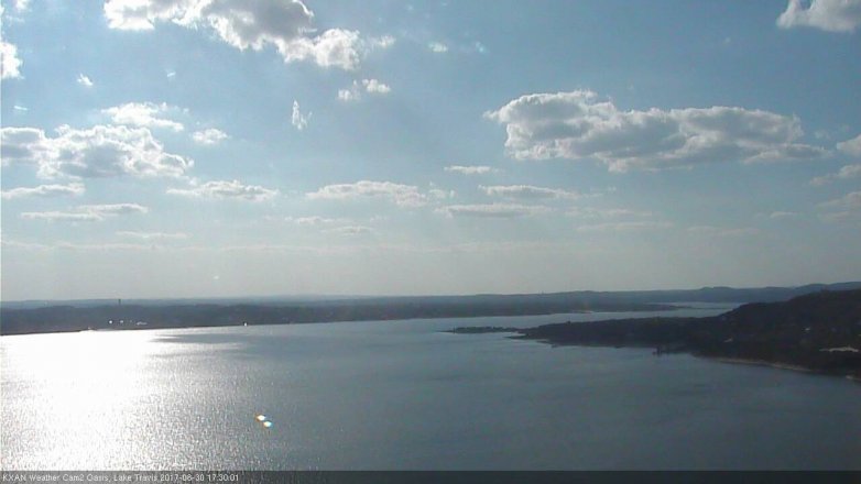 Lake Travis webcam, August 30, 2017 5:00 PM CT