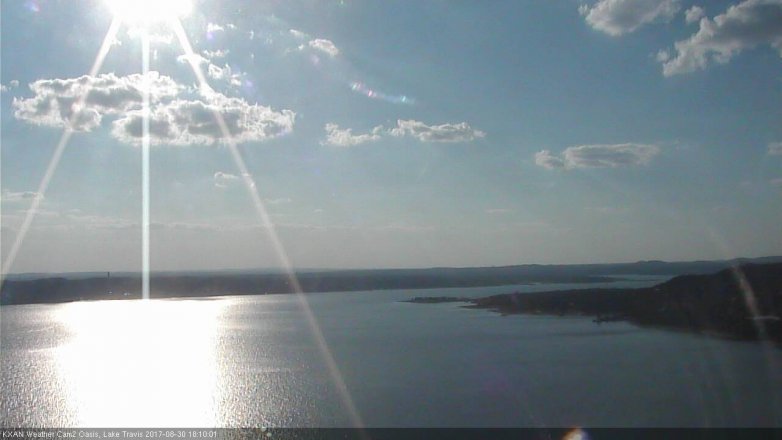 Lake Travis webcam, August 30, 2017 5:25 PM CT