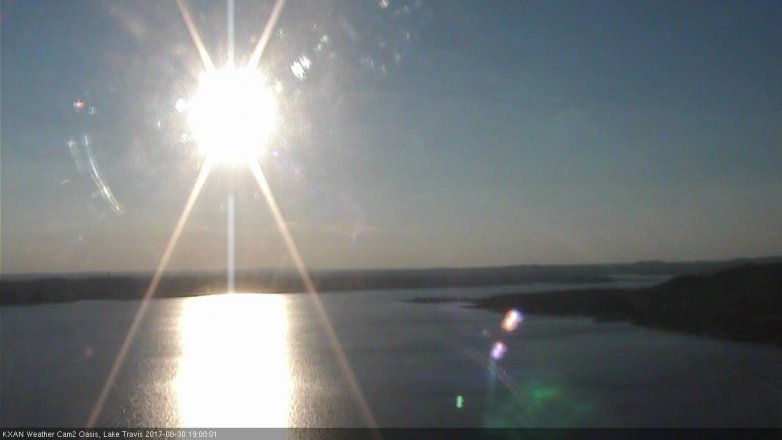 Lake Travis webcam, August 30, 2017 6:15 PM CT
