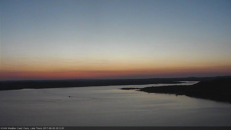 Lake Travis webcam, August 30, 2017 7:15 PM CT