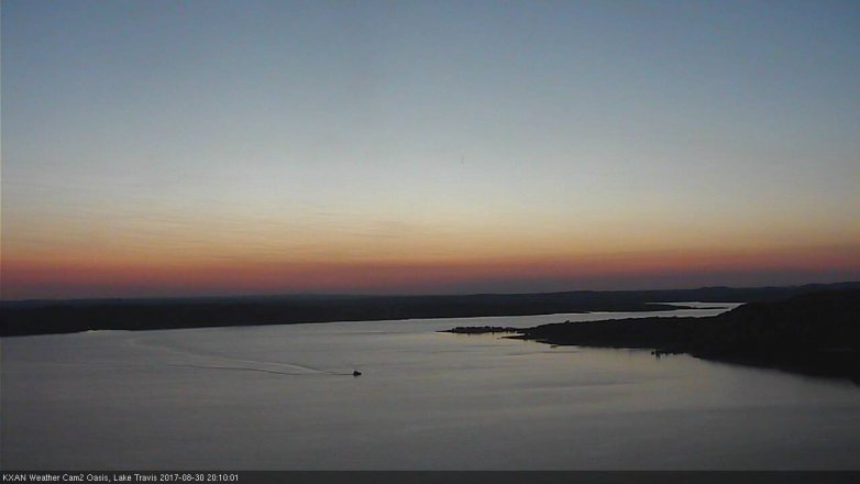 Lake Travis webcam, August 30, 2017 7:40 PM CT