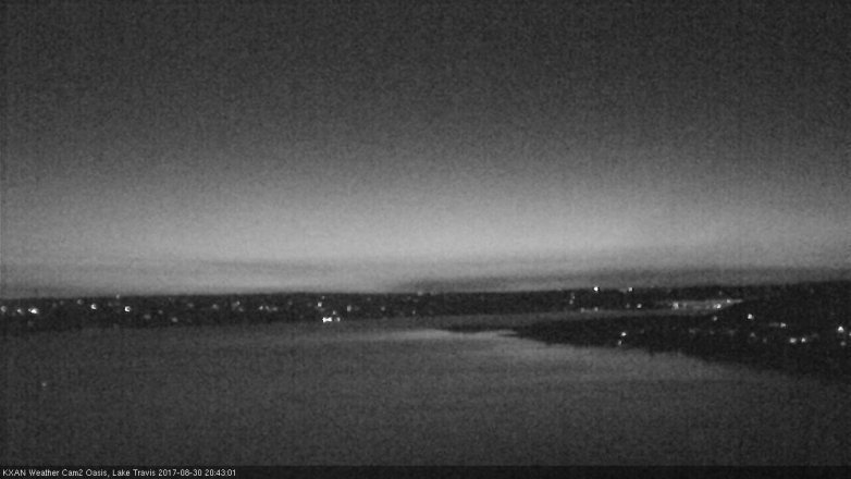 Lake Travis webcam, August 30, 2017 8:00 PM CT