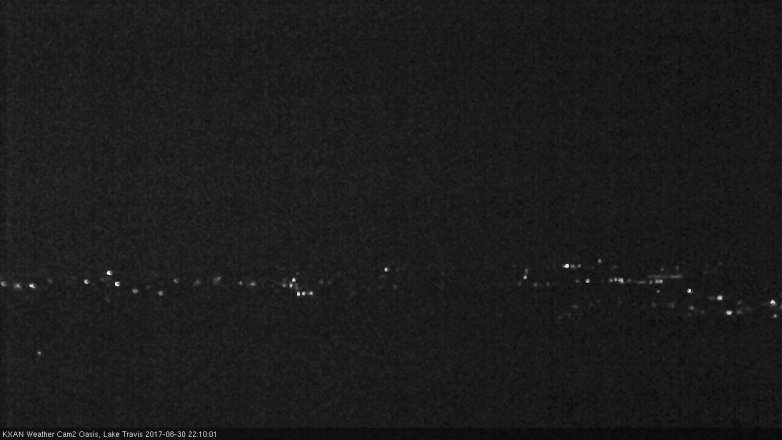 Lake Travis webcam, August 30, 2017 9:20 PM CT