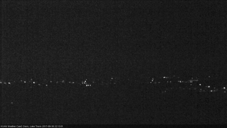 Lake Travis webcam, August 30, 2017 9:45 PM CT