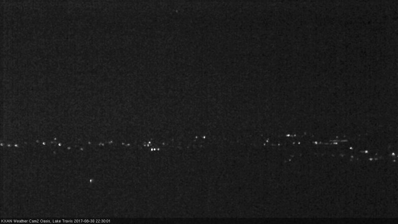 Lake Travis webcam, August 30, 2017 9:50 PM CT