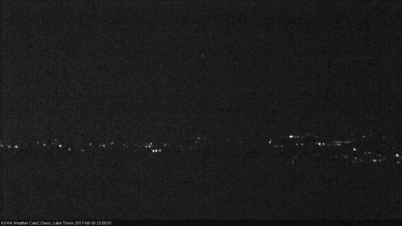 Lake Travis webcam, August 30, 2017 10:30 PM CT