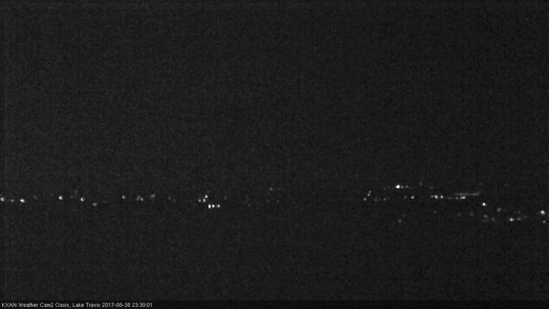 Lake Travis webcam, August 30, 2017 10:40 PM CT