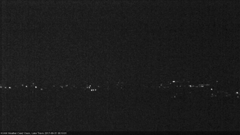 Lake Travis webcam, August 30, 2017 11:15 PM CT