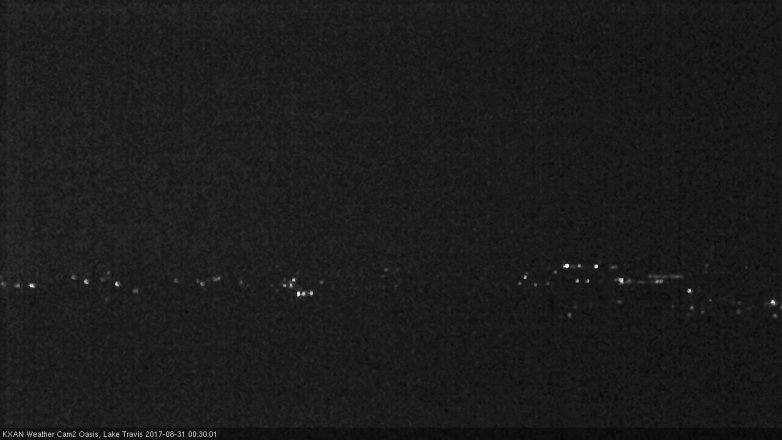 Lake Travis webcam, August 30, 2017 11:50 PM CT