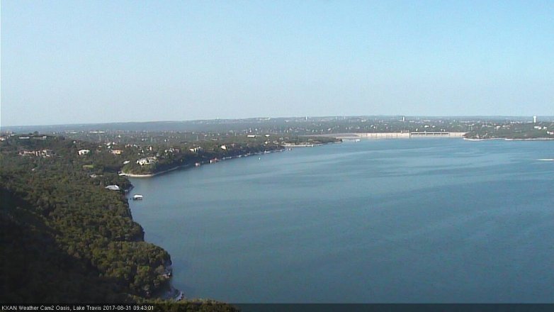 Lake Travis webcam, August 31, 2017 9:15 AM CT