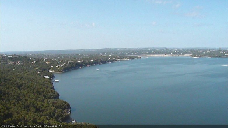 Lake Travis webcam, August 31, 2017 10:10 AM CT