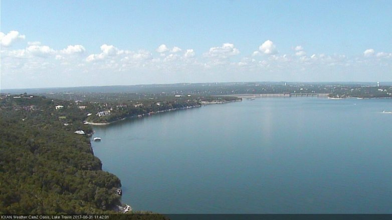 Lake Travis webcam, August 31, 2017 11:10 AM CT