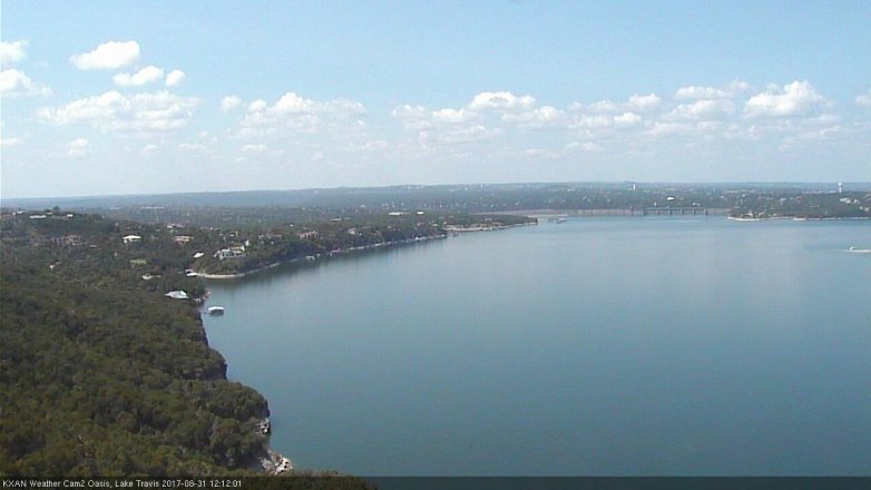 Lake Travis webcam, August 31, 2017 11:20 AM CT