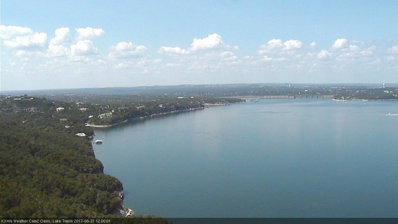 Lake Travis webcam, August 31, 2017 11:25 AM CT