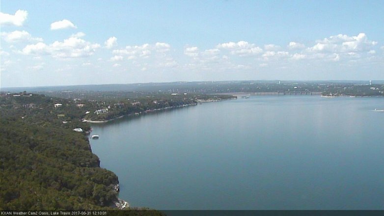 Lake Travis webcam, August 31, 2017 11:40 AM CT