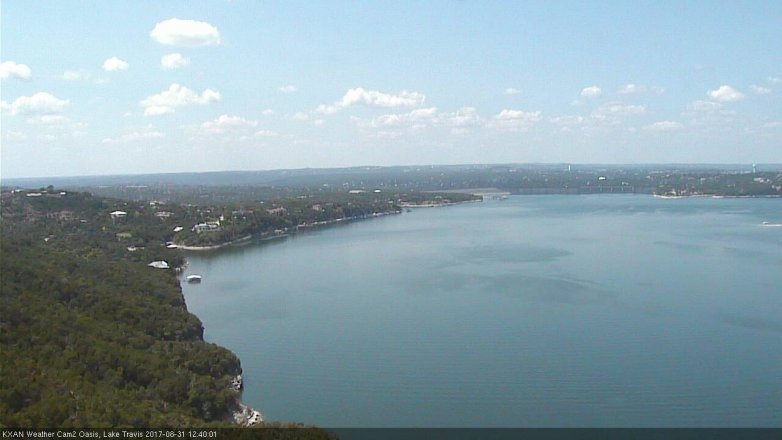Lake Travis webcam, August 31, 2017 11:55 AM CT
