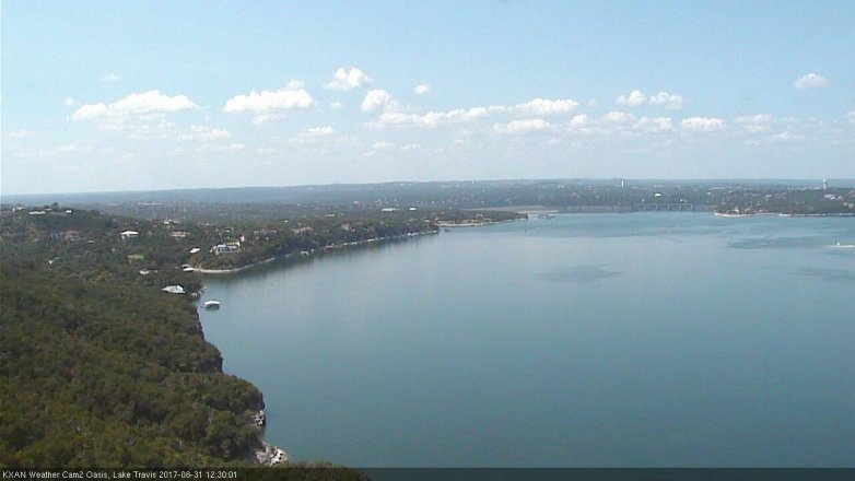 Lake Travis webcam, August 31, 2017 12:00 PM CT