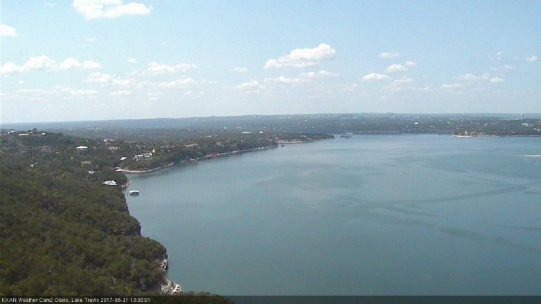 Lake Travis webcam, August 31, 2017 12:05 PM CT