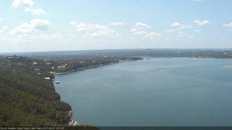 Lake Travis webcam, August 31, 2017 12:15 PM CT