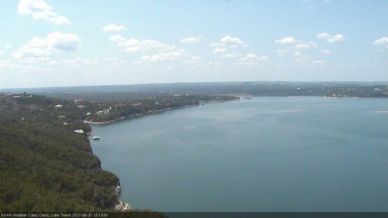 Lake Travis webcam, August 31, 2017 12:20 PM CT
